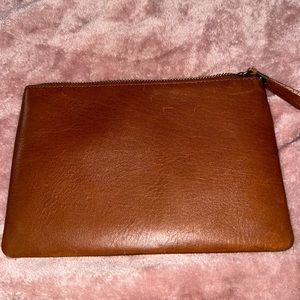 Madewell leather pouch clutch